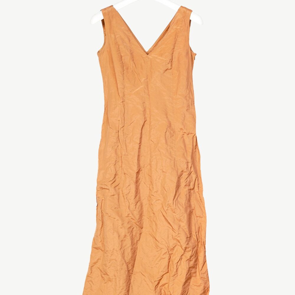 Gianfranco Ferre Studio Tan Taffeta Midi Dress